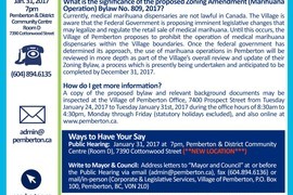 Have Your Say | Public Hearing for Village of Pemberton Zoning Amendment (Marihuana Operations) Bylaw No. 809, 2017