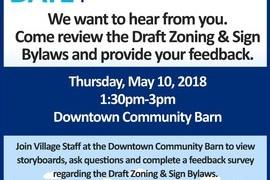 Village to Host Pop-Up Draft Zoning & Sign Bylaw Session for Downtown Businesses, Thursday May 10th