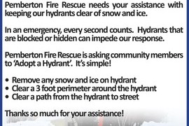 Pemberton Fire Rescue Requesting Community Assistance